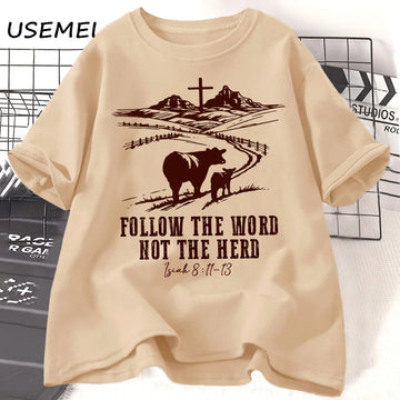 Follow The Word Not The Herd Jesus T-shirts Isaiah 8:11-13 Christian Country T Shirt