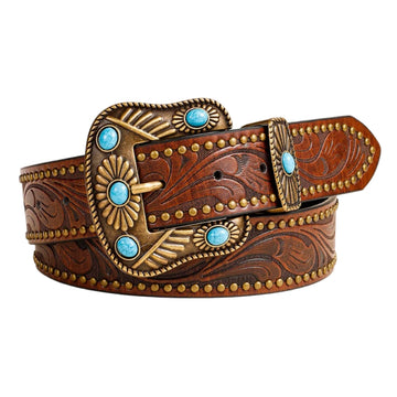 Retro Pattern Western Belt