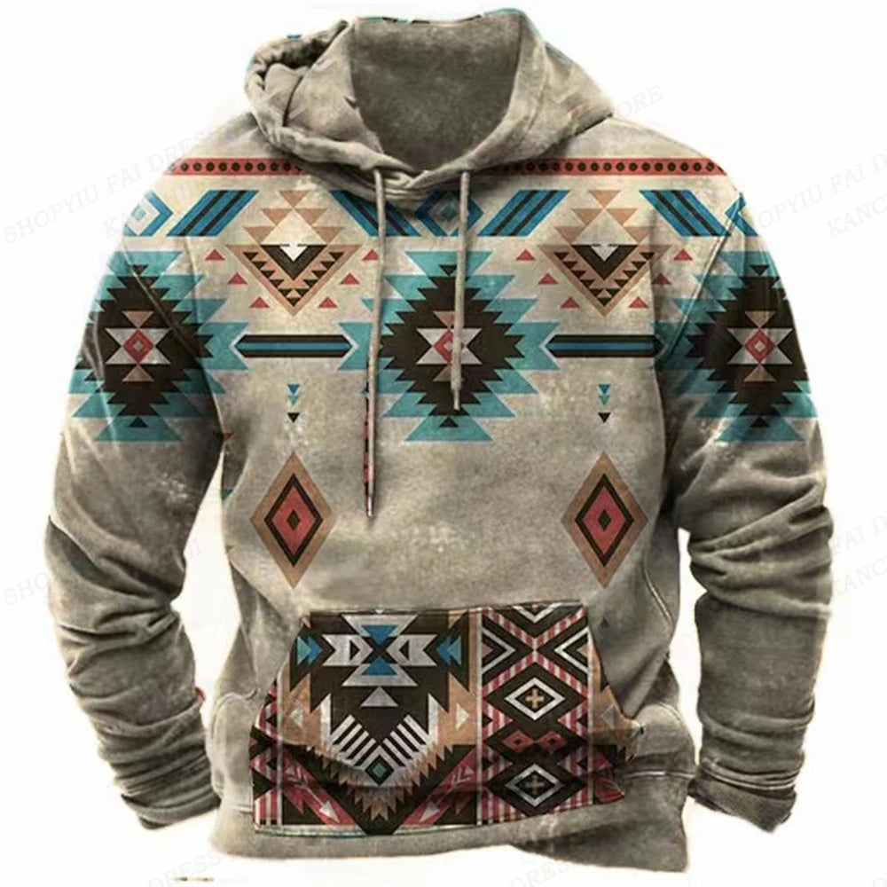 Aztec Western Graphic Hoodie