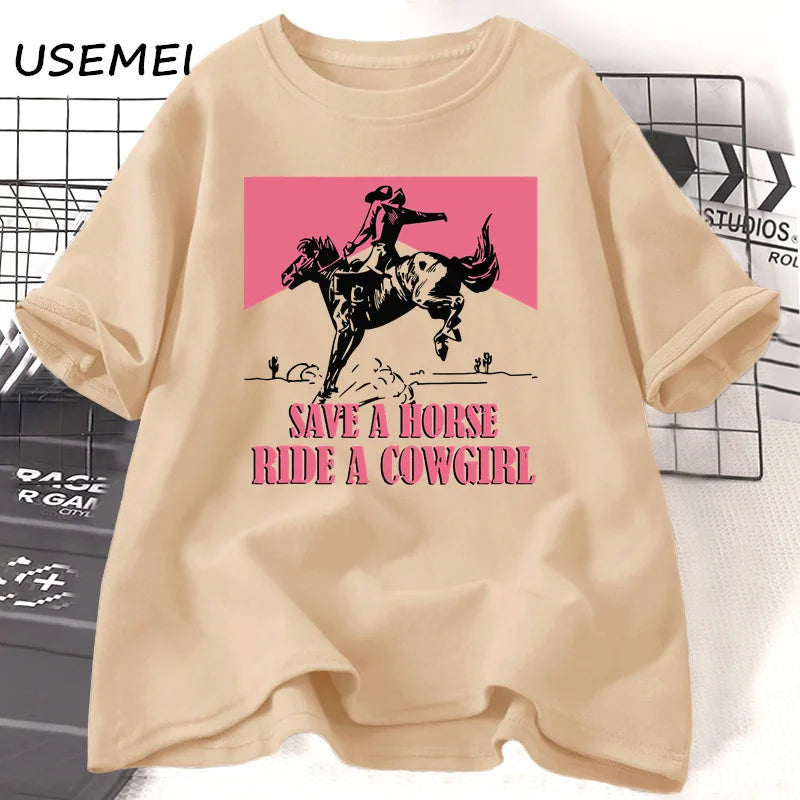 Save A Horse Ride A Cowgirl Women's T-shirt