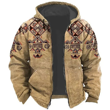 Vintage Printed Men's Jacket